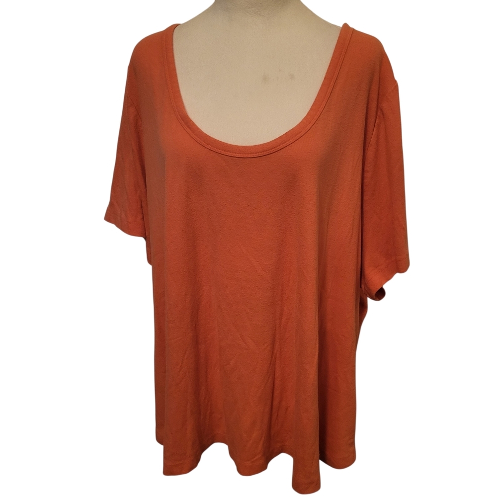 Lane Bryant Plus Fitted Tee Orange sz 34/36
